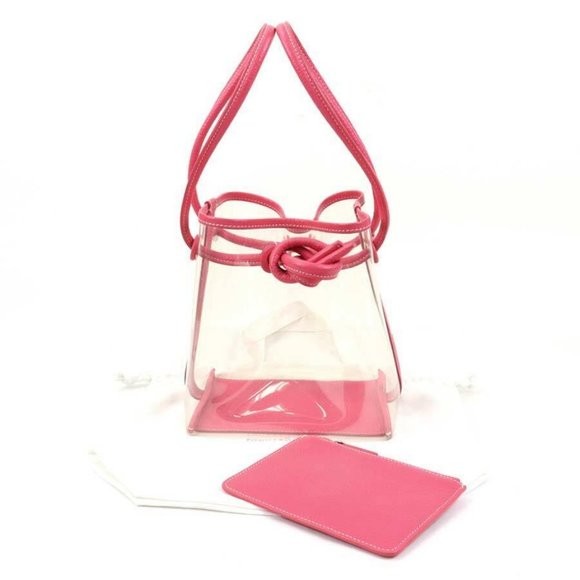 Authentic VASIC Vinyl Handbag Clear/Pink PVC/Leather - Picture 8 of 14